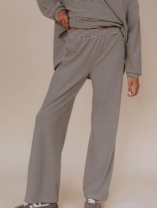 Mocha Morning Stripe Pants (PREORDER 1/2 WEEKS)