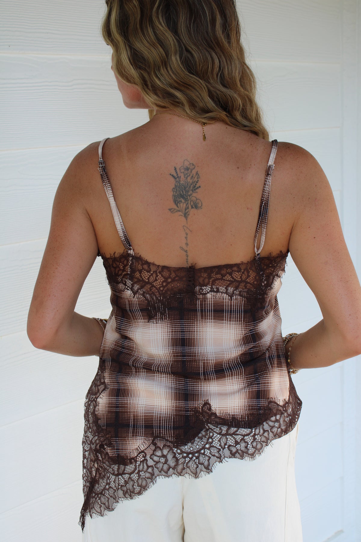 Mocha Muse Lace Tank