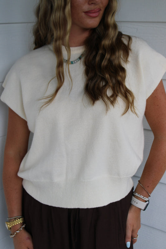 Cream Haven Sweater Top