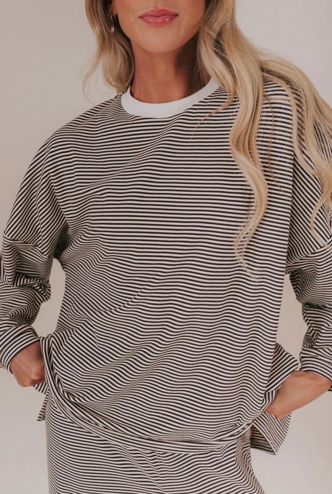 Mocha Morning Stripe Top (PREORDER 1/2 WEEKS)