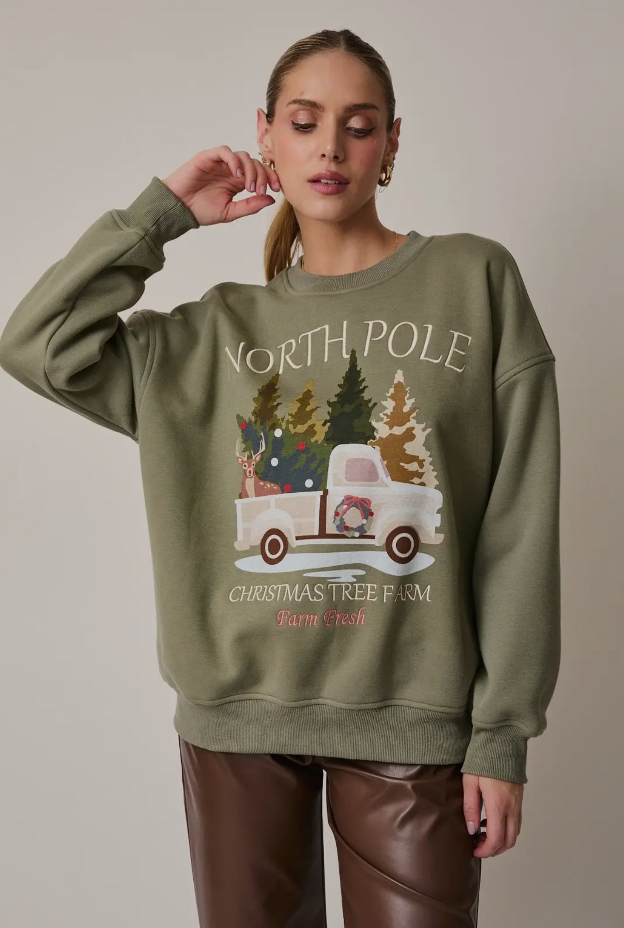 Evergreen Express Crewneck