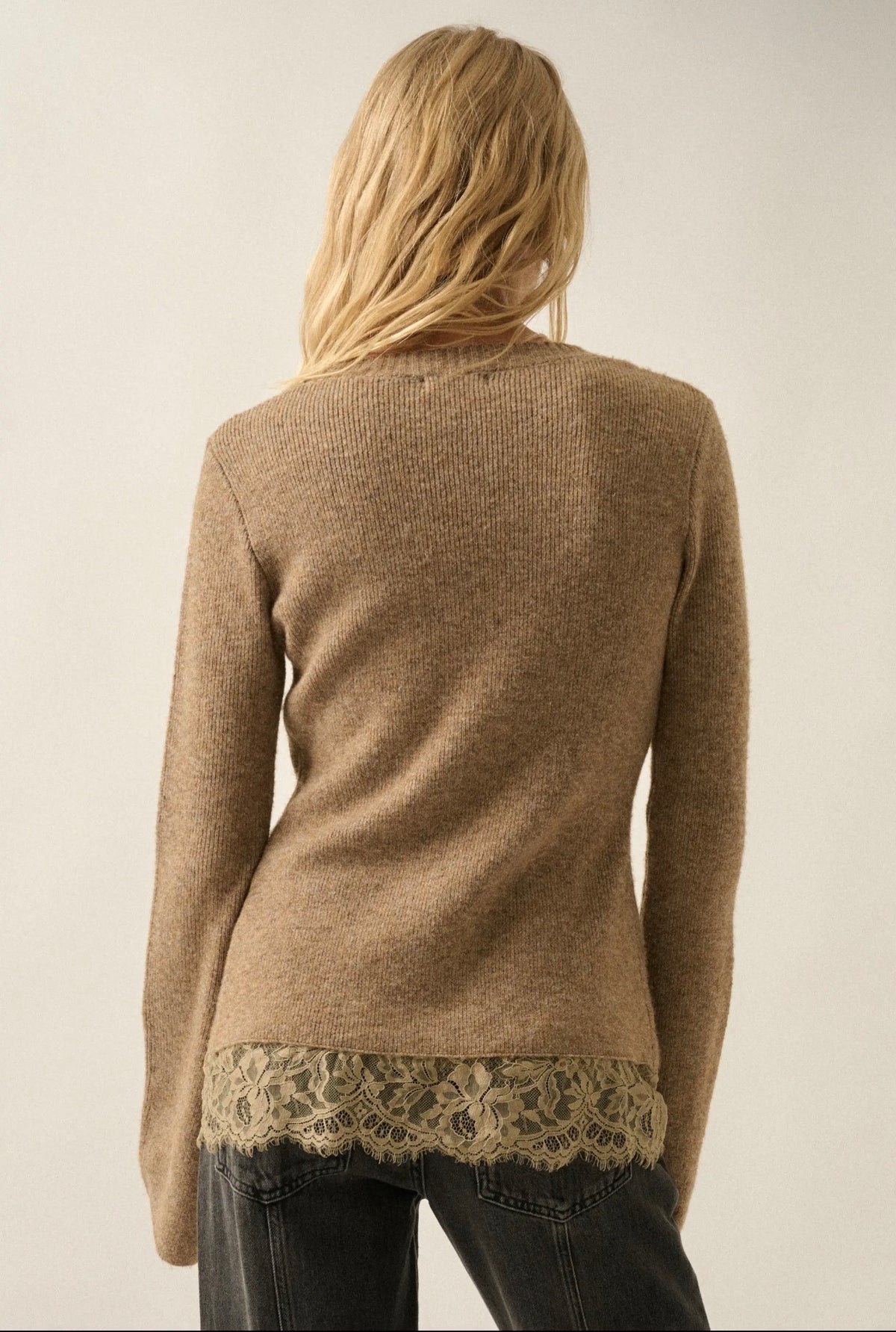 Butterscotch Lace Sweater
