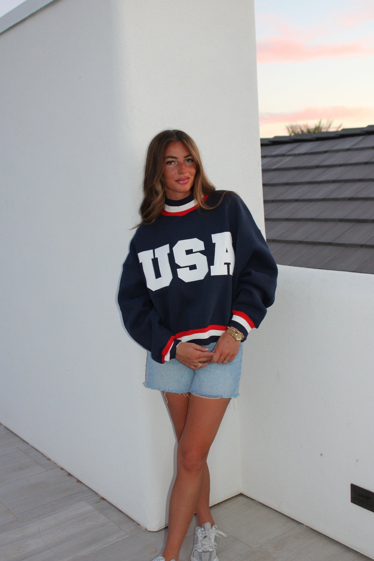 Americana Mock Neck - Navy