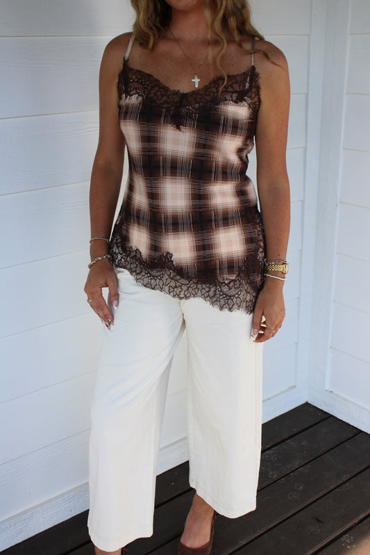 Cream Tie Pants