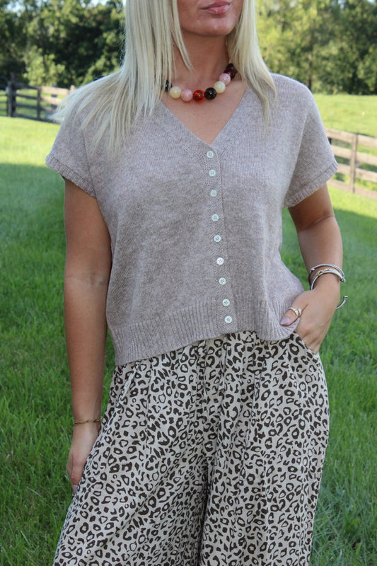 Hazelnut Knit Top