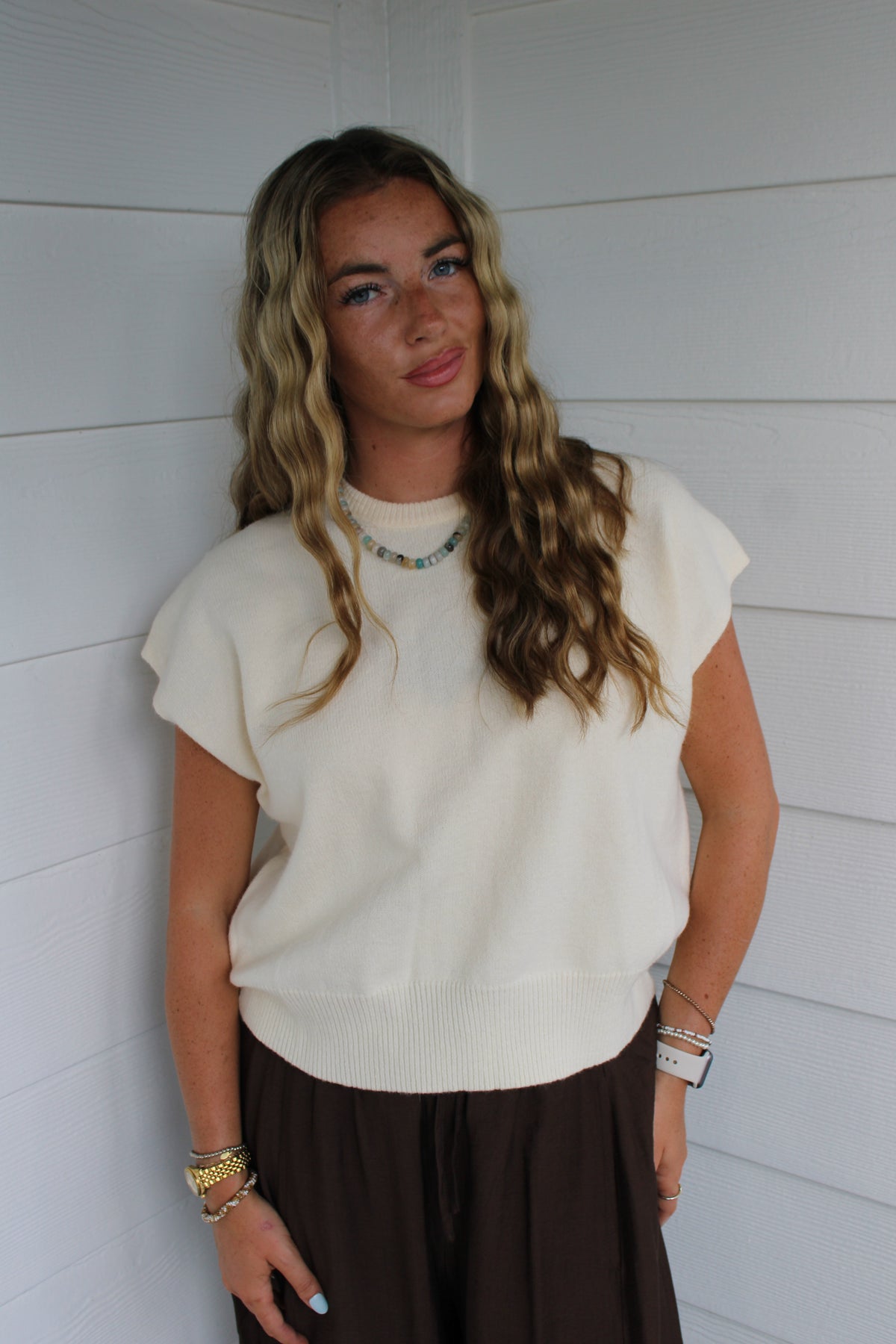 Cream Haven Sweater Top