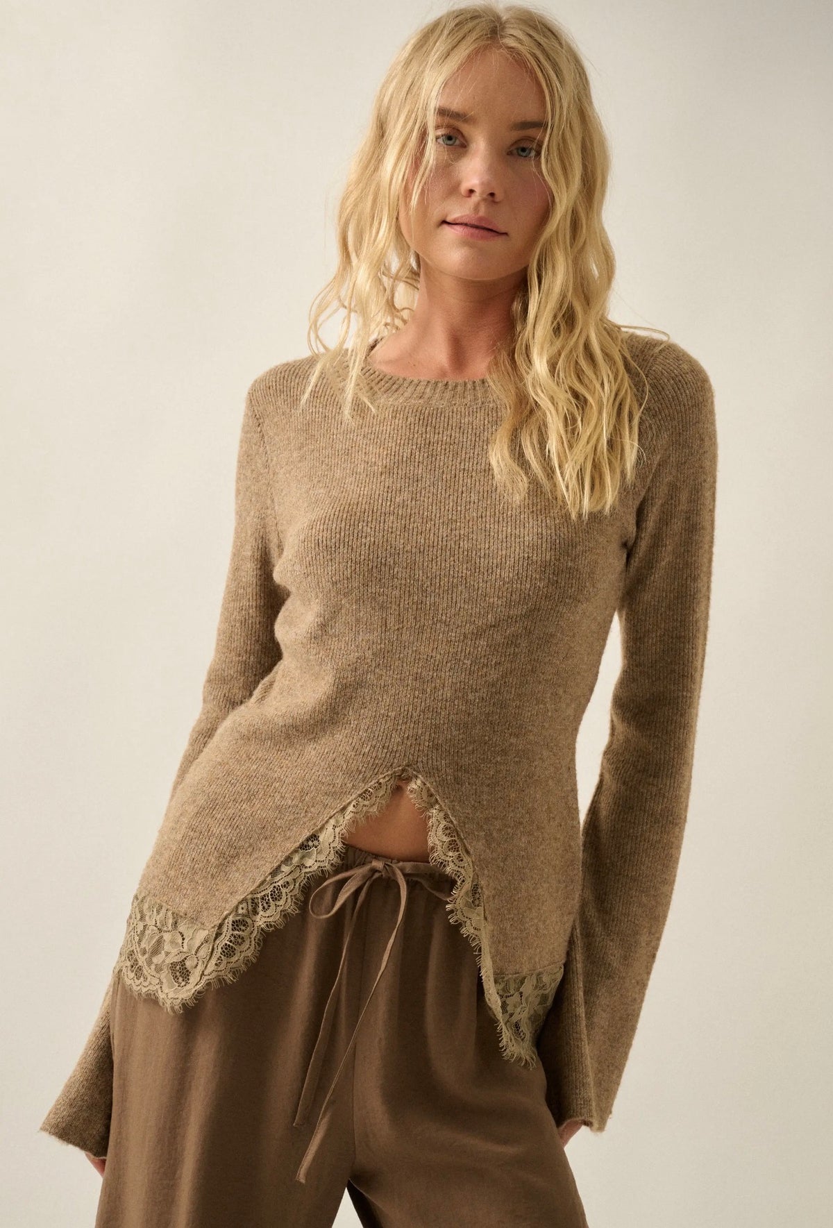 Butterscotch Lace Sweater