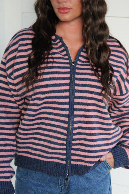 Denim & Pink Rodeo Cardigan