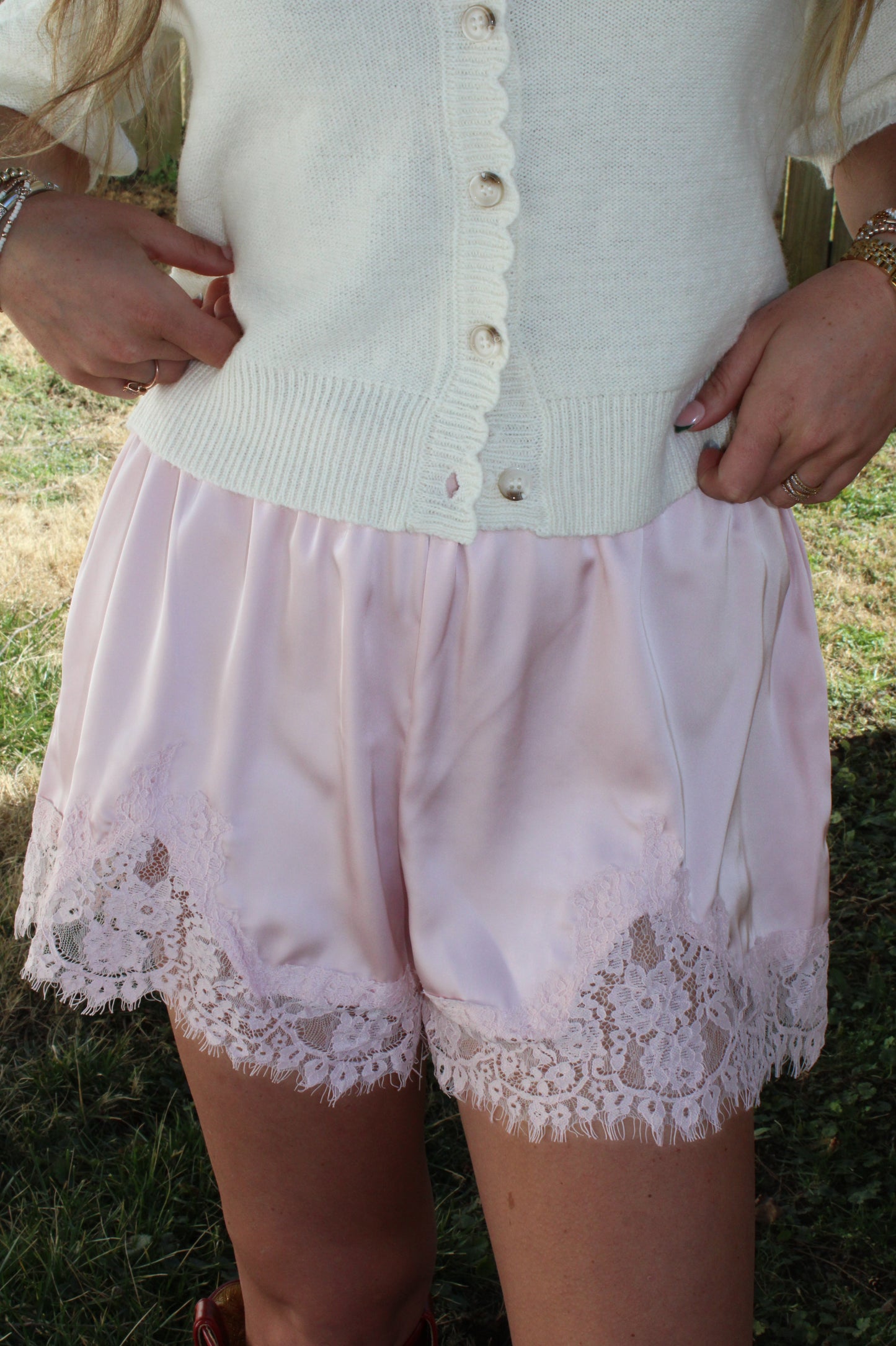 Blush Lace Shorts