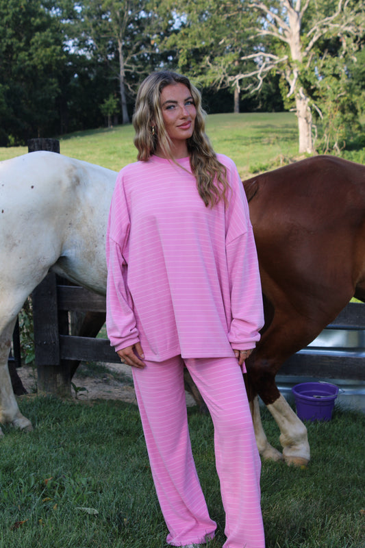 Strawberry Milk Stripe Top (PREORDER 1/2 WEEKS)