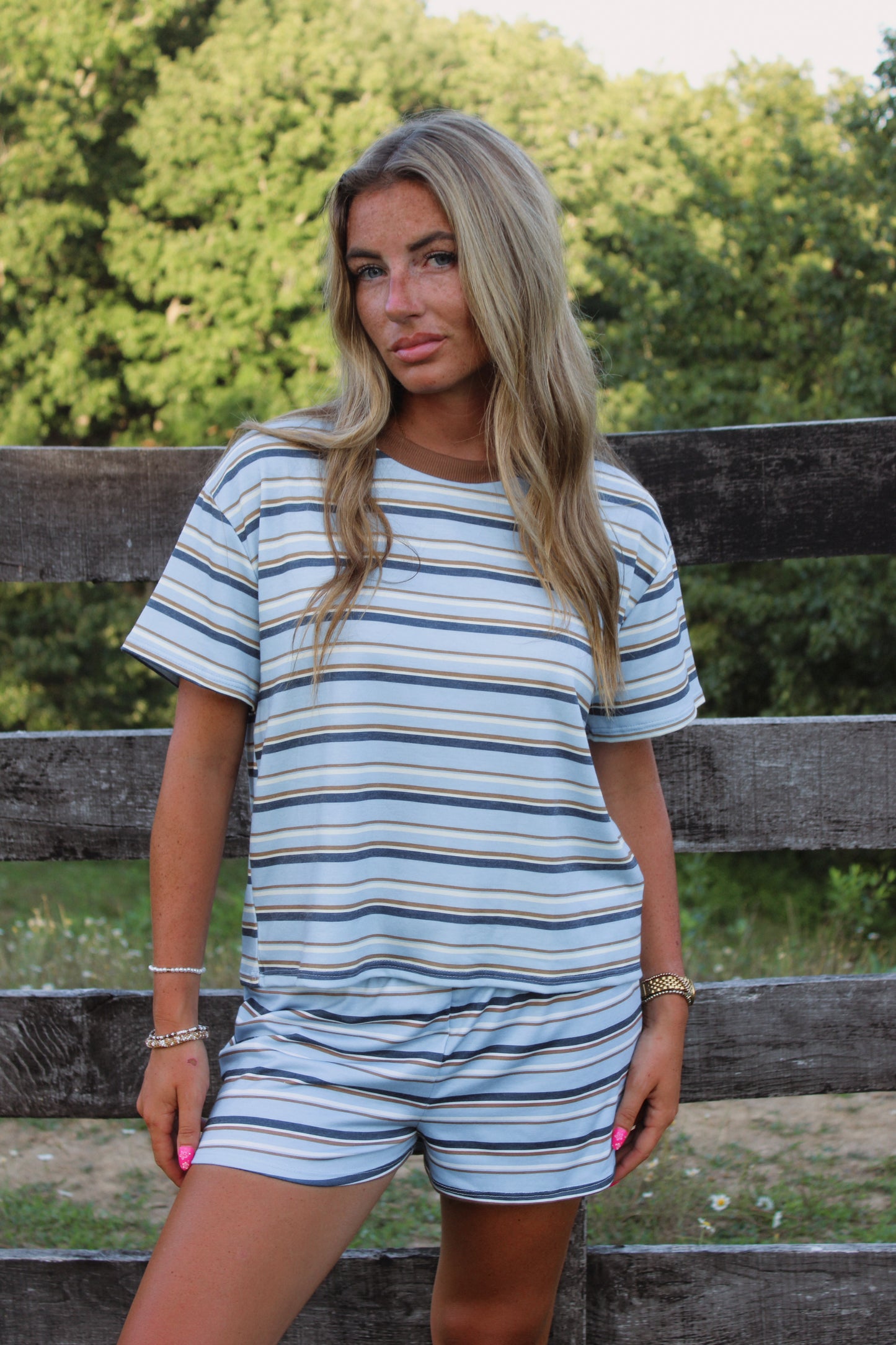 Coastal Stripe Lounge Set