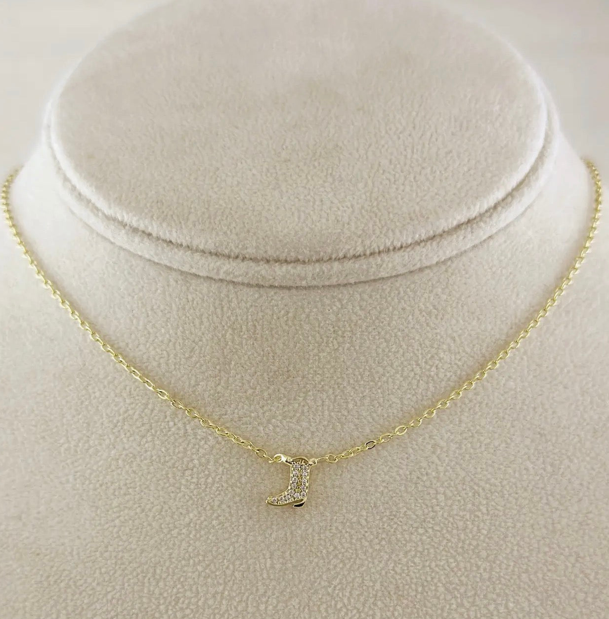 Saddle & Shine Boot Necklace