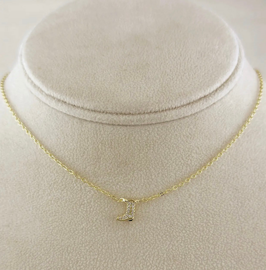 Saddle & Shine Boot Necklace
