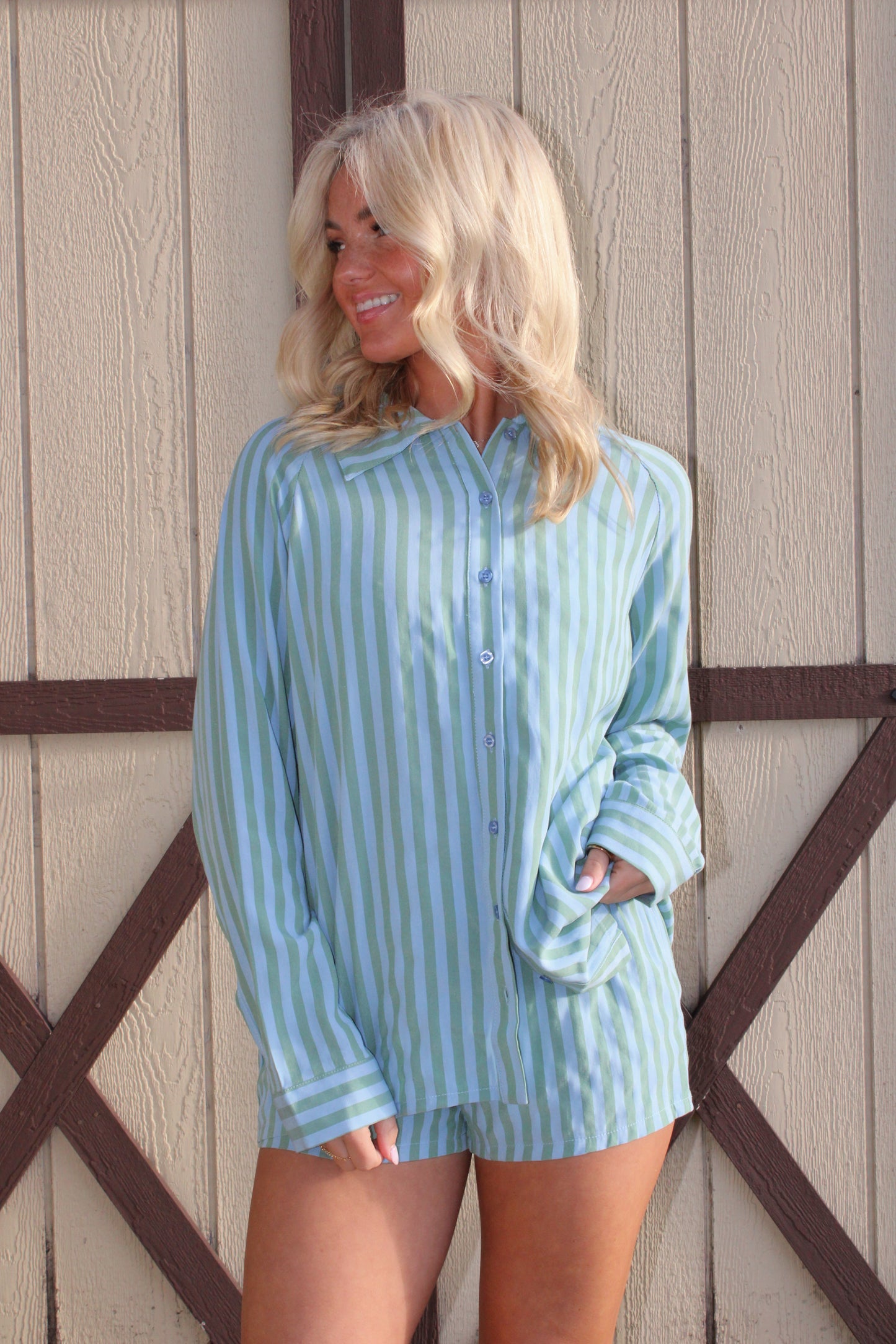 Meadow Stripe Pajama Set