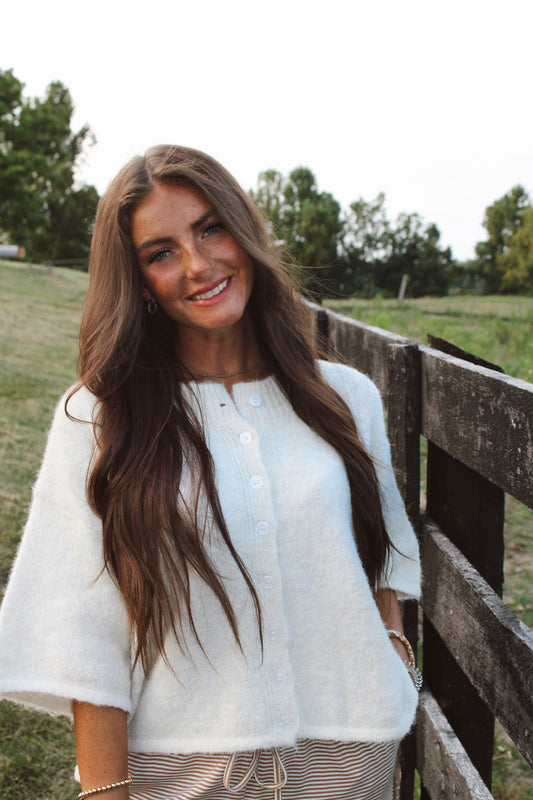 Ivory Kiss Sweater Top