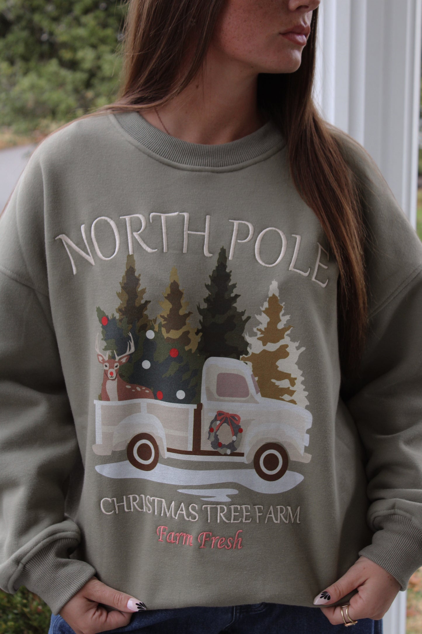 Evergreen Express Crewneck